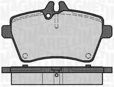 MAGNETI MARELLI 363916060309 -  Комплект тормозных колодок, дисковый тормоз